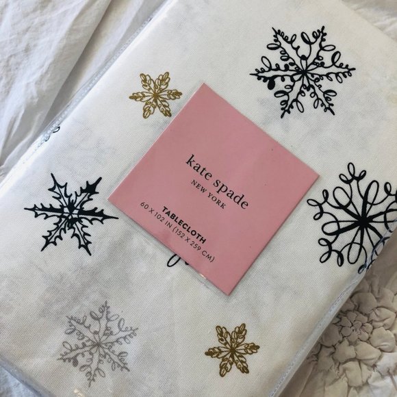 kate spade Other - Kate Spade Snowflake Table Cloth New With Tags